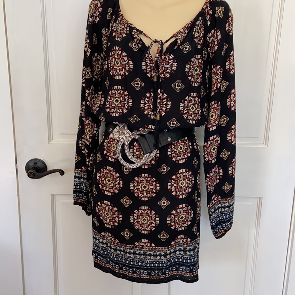 RD Style Black/Red Boho Dress Sz S